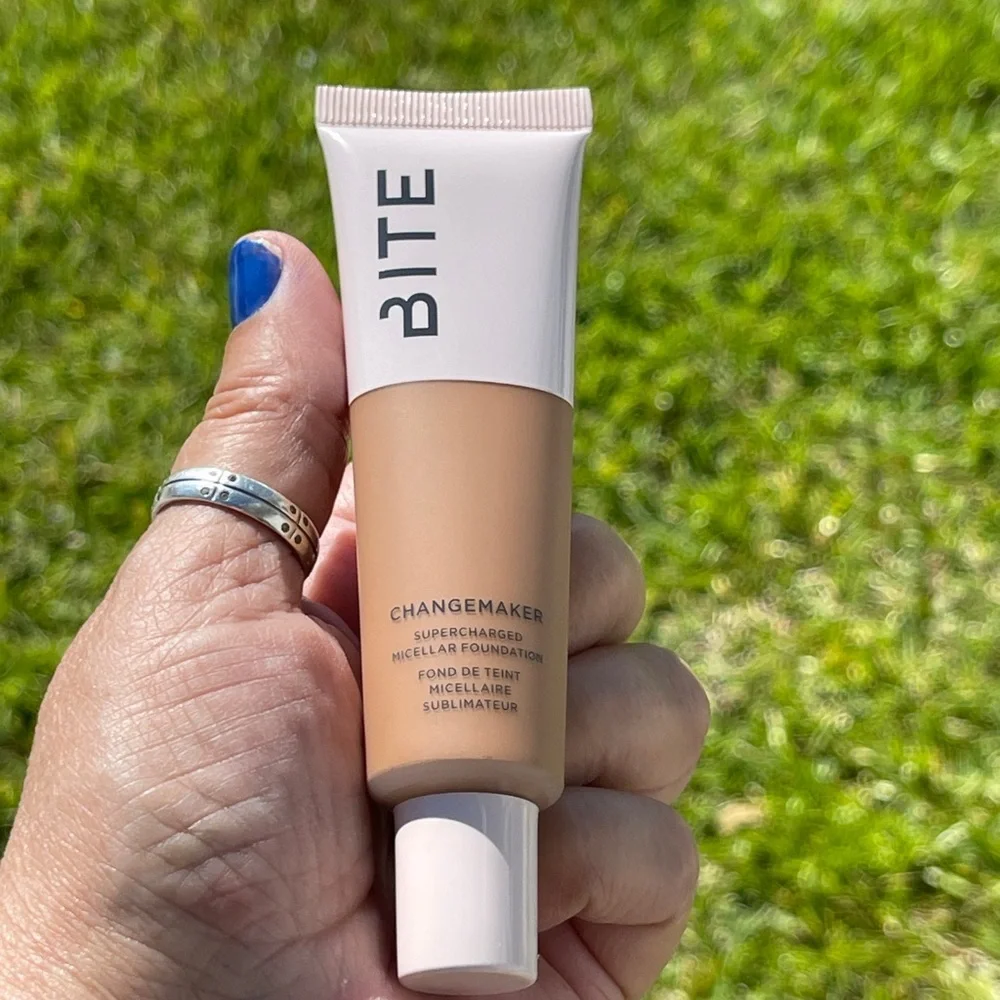 BITE BEAUTY Changemaker Foundation In T135 Tan with Warm Peach Undertone